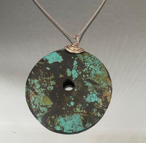 Natural turquoise donut - turquoise,