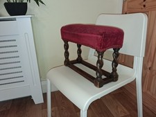 Antique Wooden Barley Twist Footstool
