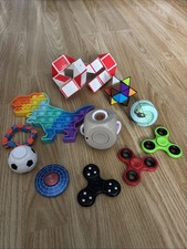 Fidget / Sensory Toy Bundle inc spinners, poppers, shape puzzles