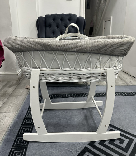 Grey wicker moses - grey, basket