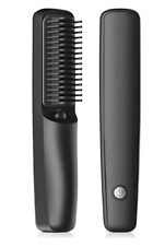 Hair Straightening Brush Curler 200°C - Cordless, Ionic, Portable