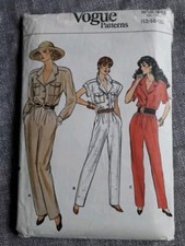 Vintage Vogue Jumpsuit Sewing Pattern 9923 Size 12 To 16