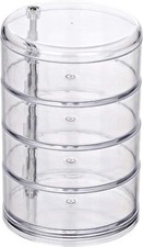 Cosmetic organizer Tower Transparent - 4 compartments, Acrylic,Transparent