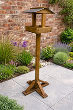 Tall wooden bird table - table, garden