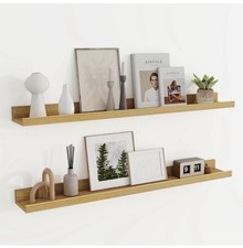 Oak floating shelves set 2 - oak,