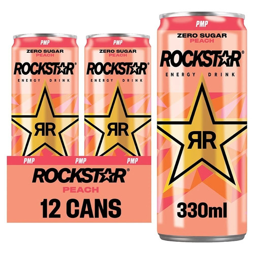 Rockstar peach energy drink - rockstar,