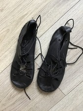 Childrens black leather