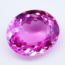 Certified 45.40 Ct Natural Pink Sapphire Oval Cut Loose Gemstone Brilliant