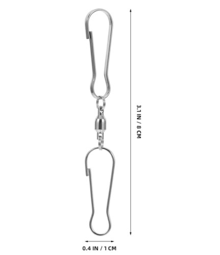 2xstainless steel swivel hook - steel,