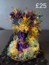 flowers and unusual  head vase