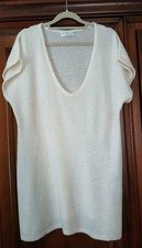 JOHNSTONS OF ELGIN 100% CASHMERE OVER SIZE  TUNIC JUMPER CREAM IVORY ONE SIZE L