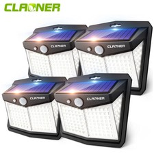 128 LED Solar Power PIR Motion Sensor Wall Lights Outdoor Garden Security Lamp