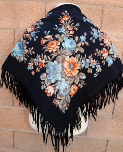 Vintage russian wool - russian, scarf