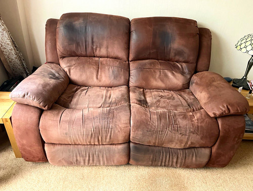Brown seater sofa couch - 2,