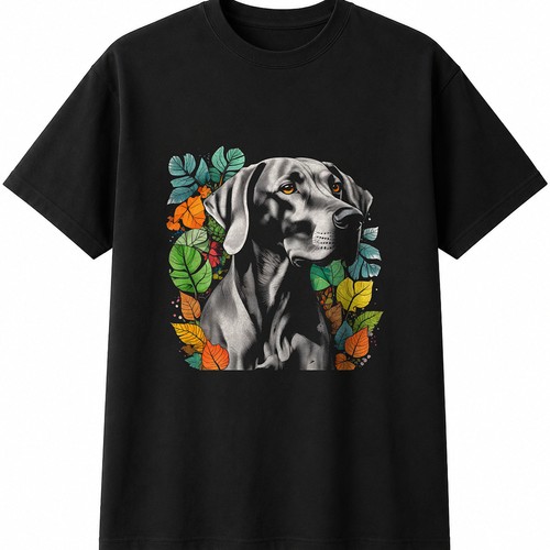 Botanical weimaraner paper - botanical,