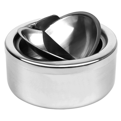Metal ashtray round cigarette - metal,