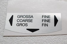 Genuine Mazzer Jolly/Major/Mini 'Grossa Fine' 'Coarse - Fine' Sticker Label
