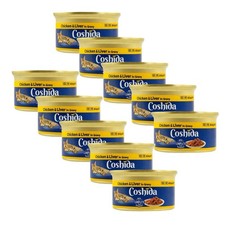 Pack of 10 Coshida Wet Cat Food  Chicken & Liver In Gravy 85g Tins 