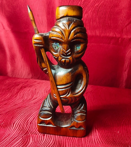 Vintage hand carved maori teko - vintage,
