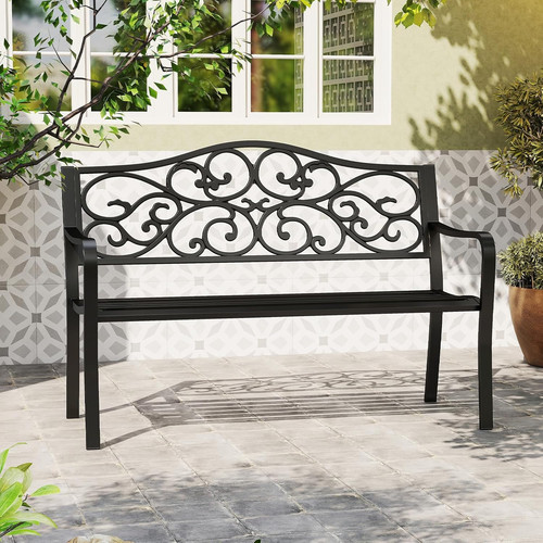 Garden bench metal cast - garden,