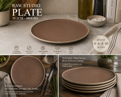 Mocha reactive glaze dinner - glaze,