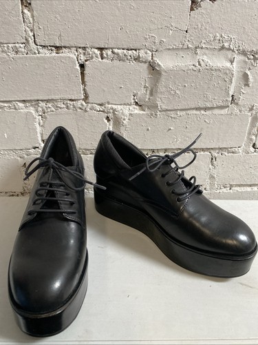 Ash black leather platform - ash,