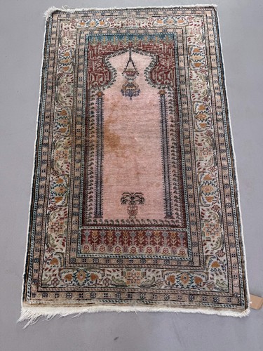 Turkish silk rug - silk,