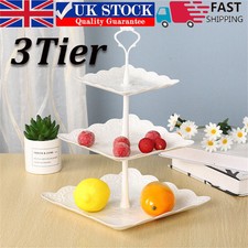 3X 3 Layer Dessert Cake Stand Plate Afternoon Tea Party Wedding Tableware Plate