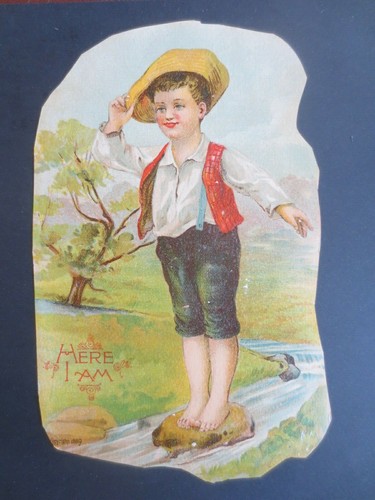 Victorian scrap cut out - cut, boy