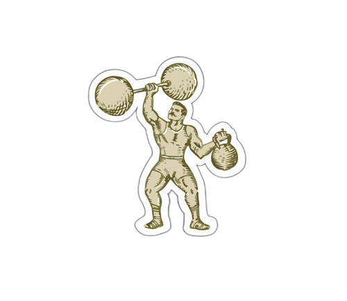 Strongman sticker decal - strongman,