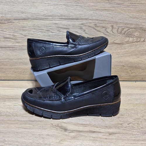 Rieker womens black patent - womens,