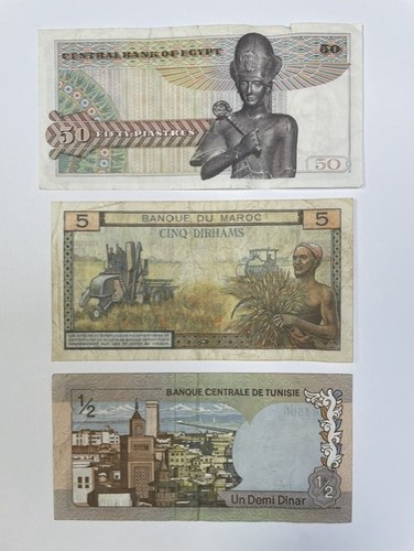 North african old banknotes - north,