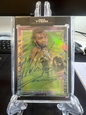MIKE TYSON TYSON BECK DUAL AUTO /5 KID DYNAMITE ON CARD AUTOGRAPH ENCASED