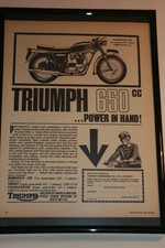 Framed Triumph Bonneville 120
