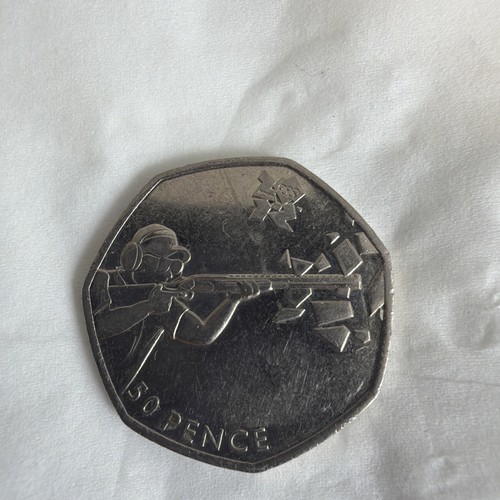 2011 olympic 50p shooting coin - 2011,