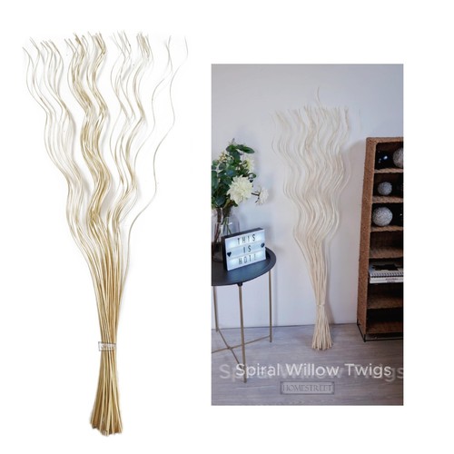 Cream twisted spiral willow - twisted,