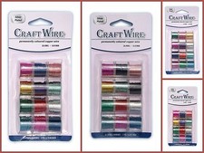 Pack 12 Reels Coloured Copper Wire for Craft/ Jewellery Making * PICK YOUR GAUGE