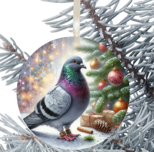 Pigeon bird hanging bauble - bird,
