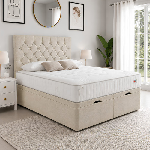 Plush velvet ottoman - bed, divan
