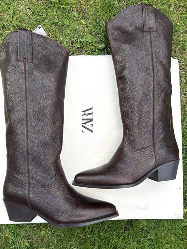 Zara nwt leather knee high - zara,