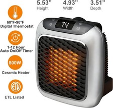 Plug in Heater, 800W Mini