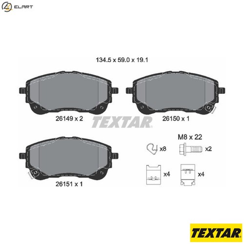 Brake pad set disc - set,