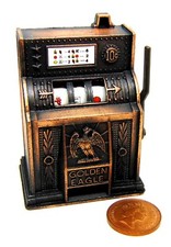 Dolls House Slot Machine Moving One Arm Bandit 1:12 Scale Pub Games 9615 tumdee
