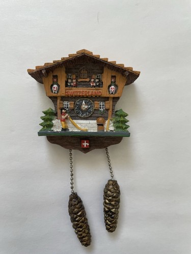 Swiss cuckoo clock magnet - swiss,