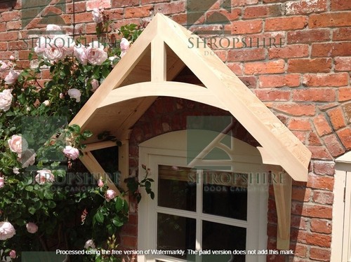 Timber front door canopy - front,