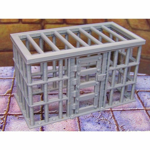 Steel barred prison - barred, cell