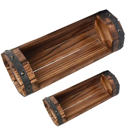 Rustic brown wooden half - brown,