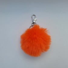 Orange Faux Fur Pom Pom