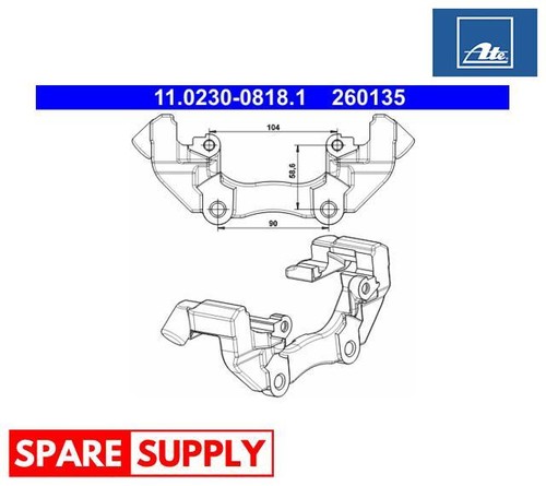 Carrier brake caliper - brake, for