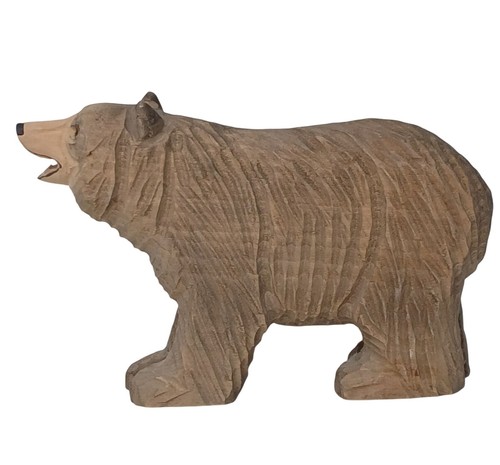 Hand carved wooden bear rustic - hand-carved,